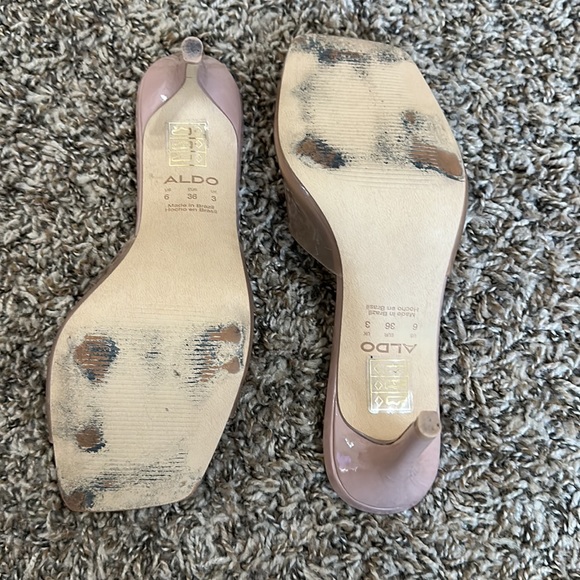 Aldo Cassilia Medium Beige Heeled Mule Stiletto heel - Picture 8 of 8